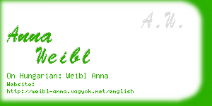 anna weibl business card